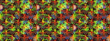 Robot resim. Küçük çiçekteki sevimli çiçek deseni. Raster illüstrasyonu.