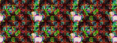 Of doodle elements. Hand drawn Raster illustration. Sketch flower pattern can be used for wallpaper, website background, wrapping paper, invitation, flyer, banner or website.