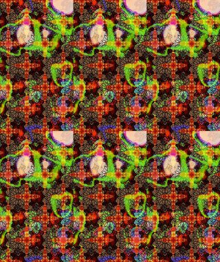 Siyah kıvırcık çiçekler siyah renkte şekillenir. Raster illüstrasyonu. Klasik çiçek tasarım elementleri.