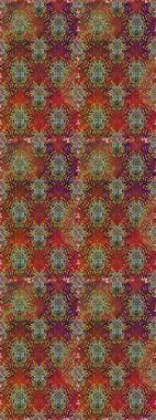 Kahverengi renklerde. Çiçekli güzel suluboya desen. Raster illüstrasyonu.