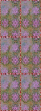 Çiçekli karalama şeklinde Raster çiçek deseni. Gri ve yeşil renkli çiçekler. Nazik, sevimli çiçek arkaplanı..