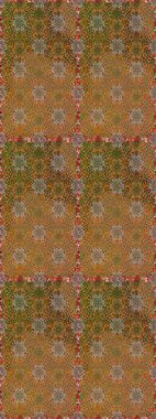 Çiçekli güzel suluboya desen. Raster illüstrasyonu. Kahverengi ve bej renklerde.