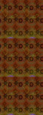 Çiçek desenli çizim. Asya tekstil tarzında. Kahverengi renkli çiçekler. Düz Çiçek Elementleri Tasarımı. Raster illüstrasyonu. Renkli Bahar Teması çizim şablonu.