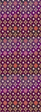 Arkaplan dokusu, duvar kağıdı, mor ve bej renkli çiçek teması. Soyut etnik raster çizim kalıbı. Kabile sanatı boho baskısı, klasik çiçek arkaplanı.