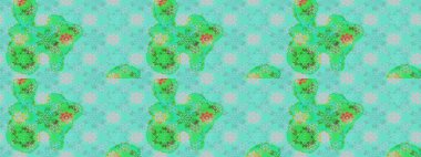 Çiçekli ipek eşarp. El çizimi çiçek unsurları olan soyut çizim raster deseni. 1950-1960 motifleri. Retro tekstil tasarım koleksiyonu. Mavi maviye.