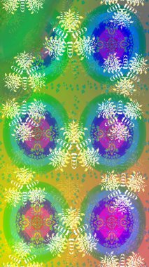 Küçük çiçekli şirin bir desen. Çiçek ve yapraklı çiçek deseni. Raster illüstrasyonu.