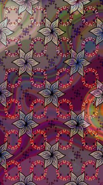 Küçük çiçekte güzel bir çiçek deseni var. Çiçekli çiçek deseni, suluboya. Raster deseni.