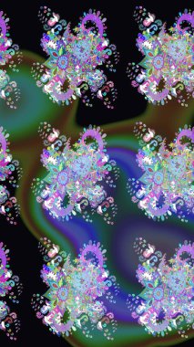 Düz Çiçek Elementleri Tasarımı. Siyah renkli çiçekler. Çiçek desenli eskiz, yaz çiçekleri. Renkli Bahar Teması çizim şablonu.