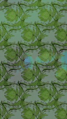 Güzel kumaş deseni. Raster illüstrasyonundaki çiçek desenli çizim. Düz Çiçek Elementleri Tasarımı. Renkli Bahar Teması çizim şablonu.