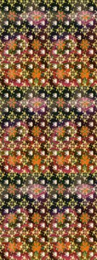 Çiçekler suluboya tarzında kahverengi renkte. Kahverengi renkte çiçekler olan çiçek deseni çiz.