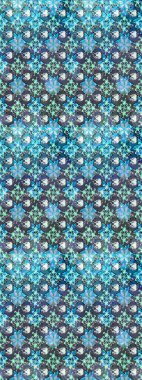 Tekstil, kumaş, kapaklar, duvar kağıtları, baskı, naylon, koleksiyon defteri, örgü, dekupaj için güzel bir eskiz. Küçük mavi çiçekli oldukça eski bir besin torbası deseni. Millefleurlar.