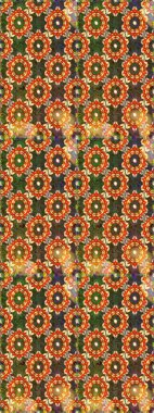 Kahverengi renkler ve altın elementler üzerinde altın pürüzsüz desen. Tekrarlayan elementlerle soyut arkaplan oluşturun. Raster illüstrasyonu. Kusursuz, klasik altın desen..