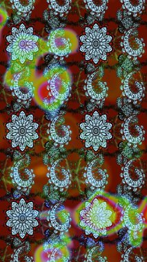 El çizimi, soyut ve süslü elementler. Yaz çiçekleri teması. Suluboya resim taklit Raster çizimi. Klasik çiçekler. Kahverengi ve nötr renkler.