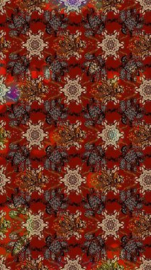 Sevgililer günü ve tebrik kartı konsepti için şık bir davetiye. Çiçek kompozisyonu, el boyası, hassas şablon. Üst manzara, yumuşak stil. Kahverengi ve kırmızı renkte manzaralı çiçek deseni.