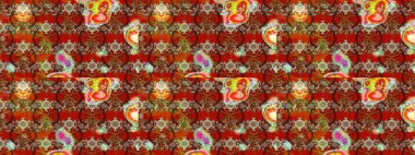 Güzel kumaş deseni. Çiçekler, dallar, bitkiler ve çiçekler. El çizimi. Raster illüstrasyonu.