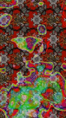 Düz Çiçek Elementleri Tasarımı. Renkli Bahar Teması eskiz kalıbı. Parlak arkaplan eskiz desenli çiçekli fantezi tasarımı.