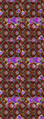 Raster illüstrasyonu. Çiçek duvar kâğıdı. Çiçek arkaplan. Gri ve kahverengi renkli şirin tekstil tarzında. Renkli çizim deseni.