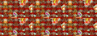 Güzel kumaş deseni. Çiçekler, dallar, bitkiler ve çiçekler. El çizimi. Raster illüstrasyonu.