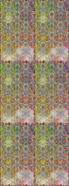 Gri ve nötr renkte çiçekler. Raster illüstrasyonunda kusursuz çiçek deseni.