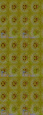 Suluboya tarzında kahverengi renkte. Raster illüstrasyonu. Küçük çiçekli bahar deseni çiz.