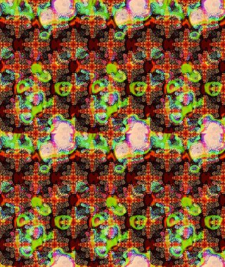 Düz Çiçek Elementleri Tasarımı. Süslü kumaş deseni. Renkli Bahar Teması eskiz kalıbı. Raster illüstrasyonunda çiçek deseni çizimi.