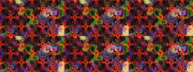 Renkli Bahar Teması eskiz kalıbı. Siyah ve kahverengi renkli şirin çiçek desenleri. Düz Çiçek Elementleri Tasarımı. Raster Modaya uygun kumaş deseni.