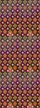 Moda baskıları için zarif bir şablon. Kahverengi çiçekli bahar çiçekleri. Küçük renkli çiçekler. Küçük çiçekte güzel bir desen. Motley illüstrasyonu.