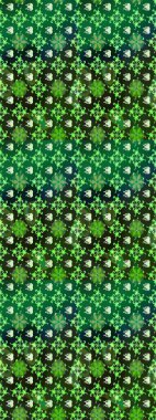 Yeşil renkli etnik çiçeklerle süslenmiş zarif bir eskiz şekli. Raster Çiçek İllüstrasyonu güzel tekstil..