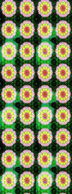 Raster çiçek desenli çiçek deseni, yapraklar, dekoratif elementler, sıçrama, lekeler, el çizimi kontur çizgileri ve Doodle çizim stili, grafik raster çizim çizimi.