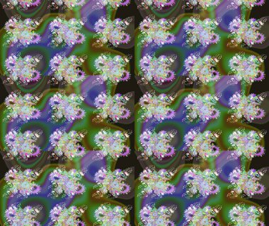 Süslü kumaş deseni. Çiçekli çiçek deseni, suluboya. Raster deseni.