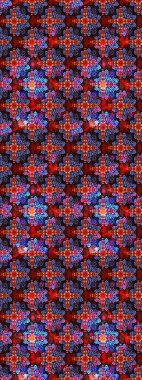 Raster illüstrasyonu. Kırmızı ve menekşe renginde zarif çiçekli suluboya. Düz Çiçek Elementleri Tasarımı. Renkli Bahar Teması çizim şablonu.