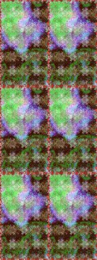 Düz Çiçek Elementleri Tasarım Raster illüstrasyonu. Yeşil renkte çiçekler. Renkli Bahar Temalı, pürüzsüz bir arka plan. Çiçekli, suluboya desenli kusursuz çiçek deseni.