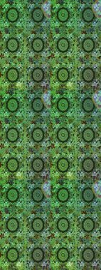 Süslü raster dekorasyonu. Yeşil renklerdeki altın element. Lüks, kraliyet ve Viktorya dönemi konsepti. Klasik barok çiçekli desenli altın sarısı yeşil.