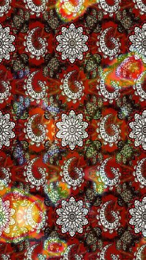 Raster Güzel kumaş deseni. Raster suluboya deseni, narin çiçekler, kahverengi ve kırmızı çiçekler, tebrik kartı şablonu..