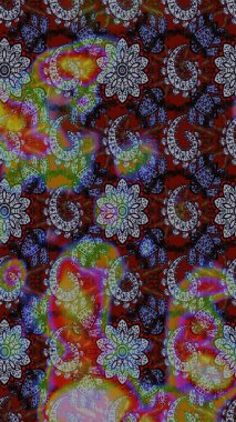 Küçük renkli çiçekler. Küçük çiçekte güzel bir desen. Motley illüstrasyonu. Çiçekli yaz çiçekleri. Robot resim. Moda baskıları için zarif bir şablon.