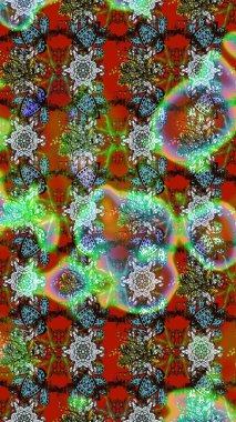 Raster illüstrasyonu. Renkli çiçekler. Tropikal çizim çiçek deseni.