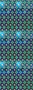 Halk tarzı. Modern çiçek arkaplanı. Moda baskıları için zarif bir şablon. Parlak renkli çiçekleri ve mavi yaprakları olan harika bir çiçek deseni..