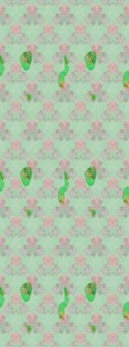 Tarafsız, tarafsız. Retro tekstil tasarım koleksiyonu. Çiçekli ipek eşarp. El çizimi çiçek unsurları olan soyut çizim raster deseni. 1950 'ler-1960' lar motifleri.