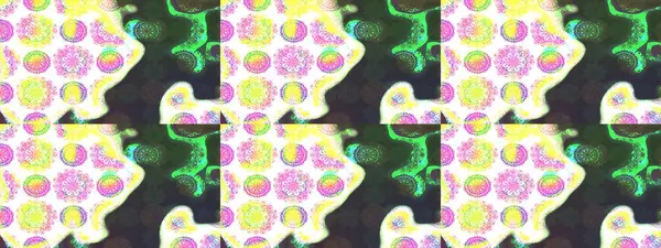 Kumaş desenli papatya çiçeği detayı. Yeşil renkte çiçekler.