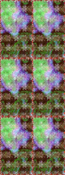 Düz Çiçek Elementleri Tasarım Raster illüstrasyonu. Yeşil renkte çiçekler. Renkli Bahar Temalı, pürüzsüz bir arka plan. Çiçekli, suluboya desenli kusursuz çiçek deseni.