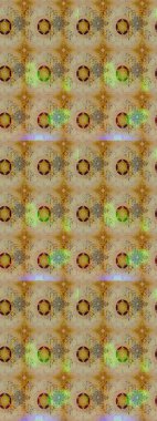 Renkli Bahar Teması eskiz kalıbı. Bej renkli çiçekler. Raster illüstrasyonu. Düz Çiçek Elementleri Tasarımı. Asya tekstil tarzında. Çiçek desenini çiz.