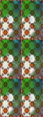 Güzel kumaş deseni. Raster Illustrasyon 'da moda olmayan çiçek deseni. Düz Çiçek Elementleri Tasarımı. Renkli Yaz Temalı Kusursuz Arkaplan.