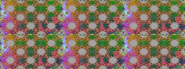 Çiçek ve yapraklı çiçek deseni. Raster illüstrasyonu. Küçük çiçekli şirin desen.