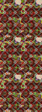 Raster. Zarif, parlak ve eskiz kırmızı ve kahverengi desenli. Sabıka baskıları, bebek kıyafetleri, duvar kâğıtları, paket kutuları vb..