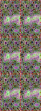 Üst manzara, yumuşak yeşil ve nötr renk tarzı. Sevgililer günü ve tebrik kartı konsepti için şık bir davetiye. Manzaralı çiçek deseni. Çiçek kompozisyonu, el boyası, hassas şablon..