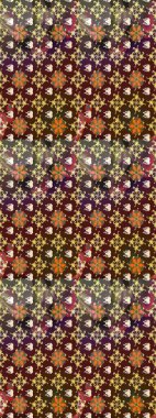 Kahverengi renkli çiçekler. Raster illüstrasyonu. Çiçek süslemeli çizim deseni.