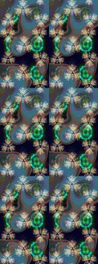 Raster. Mavi renkte güzel çiçekler, suluboya desenli eskiz deseni, duvar kağıdı, kart veya kumaş için fayanslı..