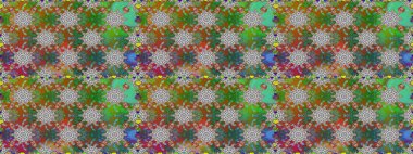 Çiçekli karalama şeklinde Raster çiçek deseni. Yumuşak, bahar çiçekli arka plan. Yeşil ve gri renkte çiçekler.