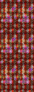 Elle boyanmış suluboya resim çizimleri, çiçekler ve bitkiler. Kahverengi ve kırmızı renkte çiçekler.