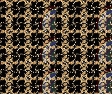 Çiçek deseni. Şatafatlı bahar bahçesi dokusu. Flower eskiz arka planı. Raster illüstrasyonu.